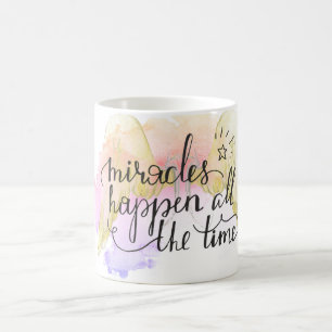 Miracles Happen Angel Wings  Coffee Mug