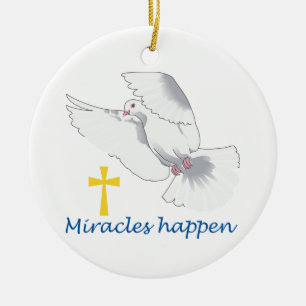 Miracles Happen Ceramic Tree Decoration
