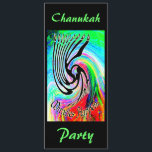 Miracles Happen Chanukah Party Invitations<br><div class="desc">Miracles Happen. A colourful,  swirling chanukiah (menorah) design for Chanukah. A black chanukiah and the words "Miracles Happen" against a swirling,  bright whirlpool of colour. A Jewish design for Hanukkah gifts.Custom invitations - just add your own information in the provided spaces.</div>