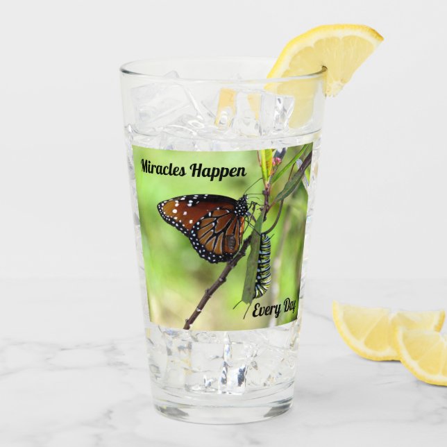 Miracles Happen - Drinking Glass - Shaker Glass (Back Ice)
