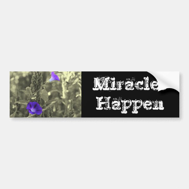 Miracles Happen Inspirational Bumper Sticker (Front)
