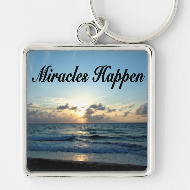 MIRACLES HAPPEN KEY RING (Front)