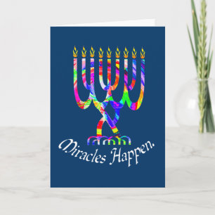 Miracles Happen Menorah Cards