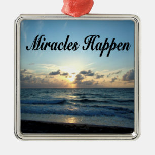 MIRACLES HAPPEN METAL TREE DECORATION
