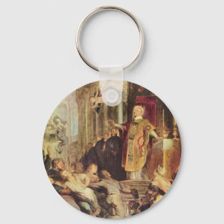 Miracles of St. Ignatius of Loyola by Paul Rubens Key Ring