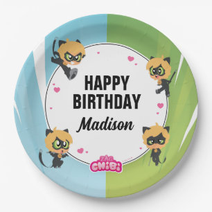 Miraculous Cat Noir Birthday Paper Plate