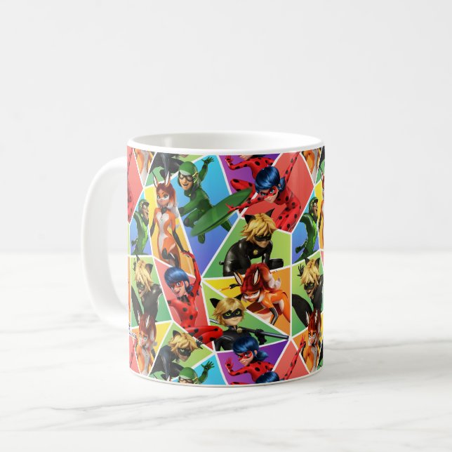 Miraculous Colourful Character Pattern Coffee Mug (Front Left)