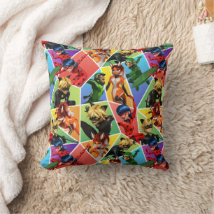 Miraculous Colourful Character Pattern Cushion