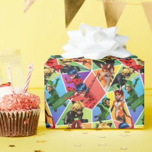 Miraculous Colourful Character Pattern Wrapping Paper