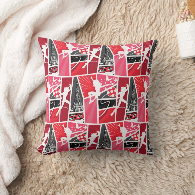 Miraculous Comic Ladybug Paris Pattern Cushion (Blanket)