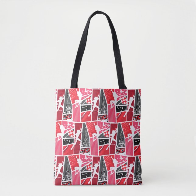Miraculous Comic Ladybug Paris Pattern Tote Bag (Front)