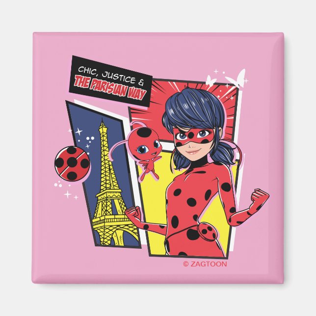 Miraculous Comic Ladybug Parisian Way Magnet (Front)