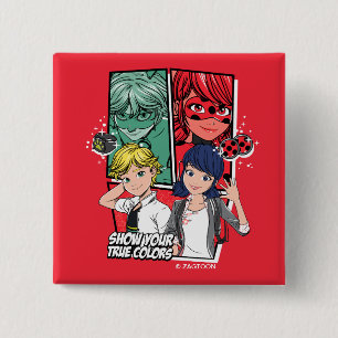 Miraculous Comic Marinette & Adrien True Colours 15 Cm Square Badge