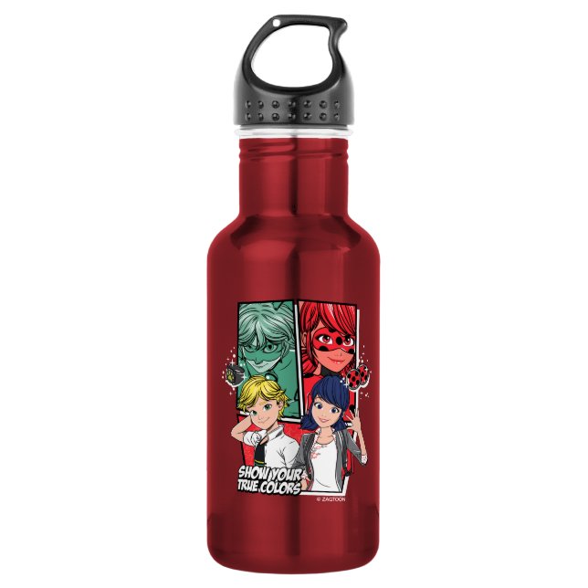 Miraculous Comic Marinette & Adrien True Colours 532 Ml Water Bottle (Front)