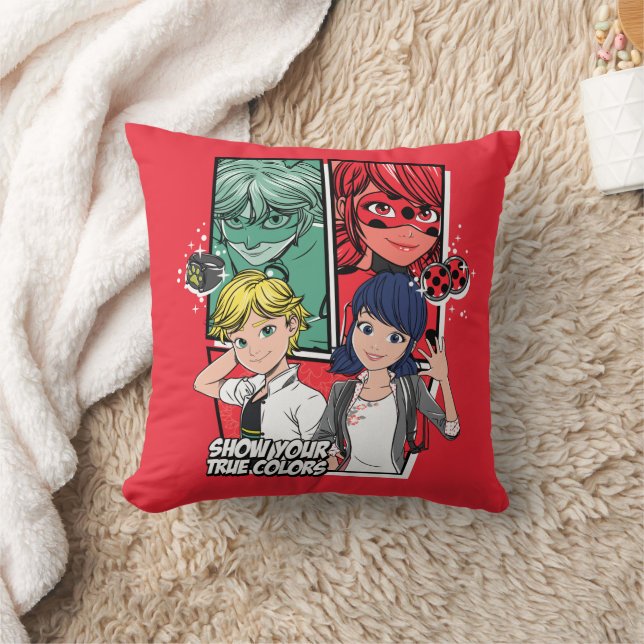 Miraculous Comic Marinette & Adrien True Colours Cushion (Blanket)