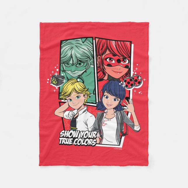 Miraculous Comic Marinette & Adrien True Colours Fleece Blanket (Front)