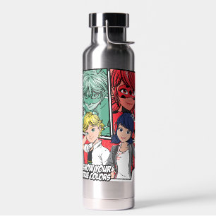 Miraculous Comic Marinette & Adrien True Colours Water Bottle