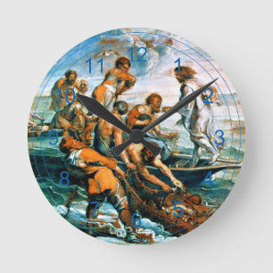 Miraculous Draught of Fishes Round Clock