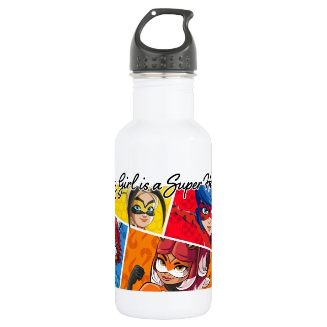 Miraculous Every Girl is a Super Hero 532 Ml Water Bottle (Front)