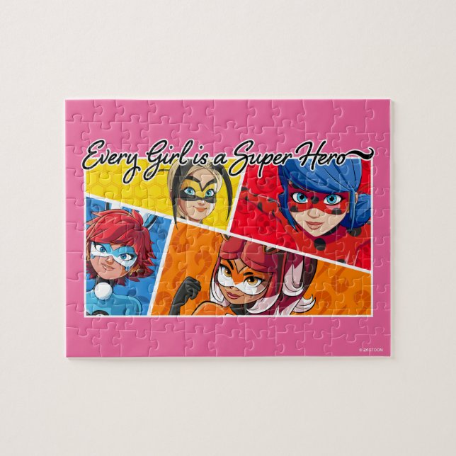 Miraculous Every Girl is a Super Hero Jigsaw Puzzle (Horizontal)