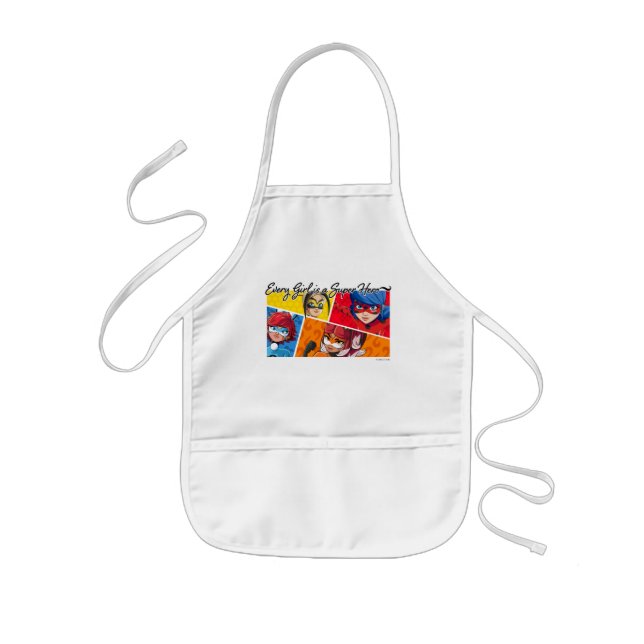 Miraculous Every Girl is a Super Hero Kids Apron (Front)
