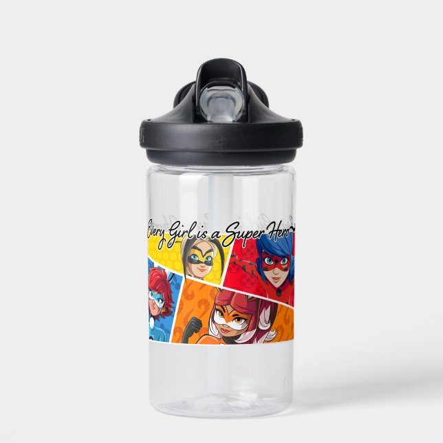 Miraculous Every Girl is a Super Hero Water Bottle (Front)