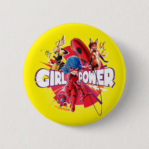Miraculous Girl Power 6 Cm Round Badge