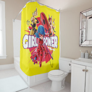 Miraculous Girl Power Shower Curtain