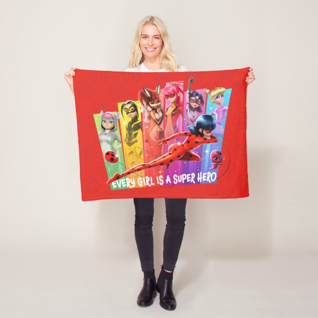 Miraculous Girls | Every Girl is a Super Hero Fleece Blanket (In Situ)
