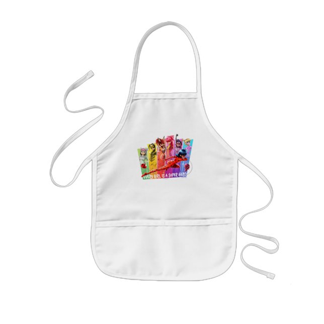 Miraculous Girls | Every Girl is a Super Hero Kids Apron (Front)
