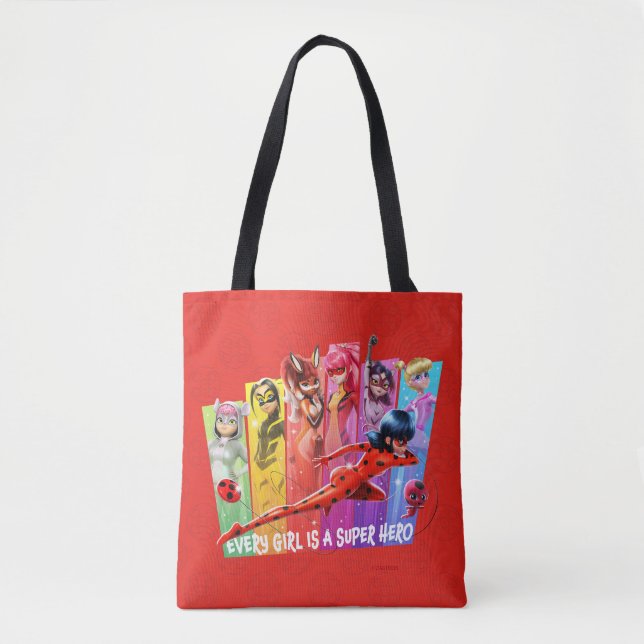 Miraculous Girls | Every Girl is a Super Hero Tote Bag (Front)