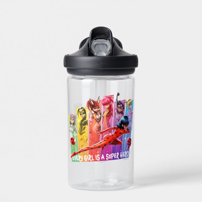Miraculous Girls | Every Girl is a Super Hero Water Bottle (Front)