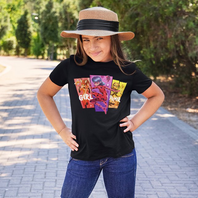 Miraculous Girls | Girl Power T-Shirt (Girl wearing t-shirt)