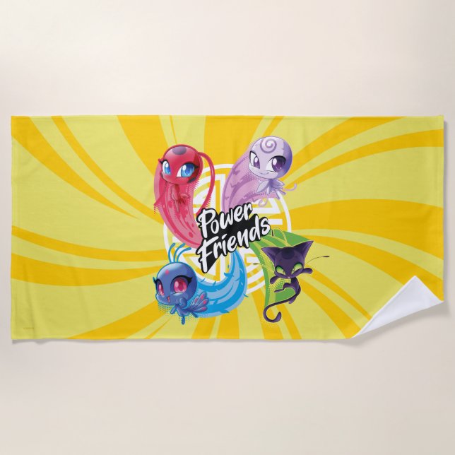 Miraculous Kwamis Power Friends Beach Towel (Front)