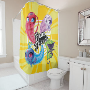 Miraculous Kwamis Power Friends Shower Curtain