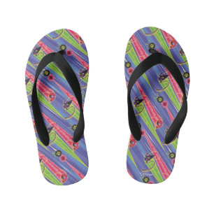 Miraculous Kwamis Tikki & Plagg Pattern Kid's Flip Flops