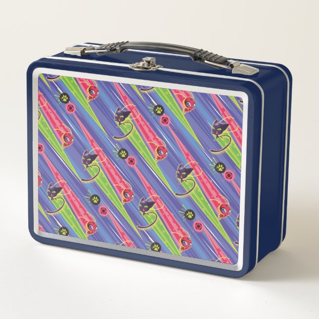 Miraculous Kwamis Tikki & Plagg Pattern Metal Lunch Box (Front)