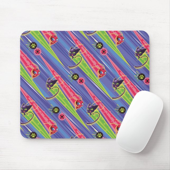 Miraculous Kwamis Tikki & Plagg Pattern Mouse Mat (With Mouse)