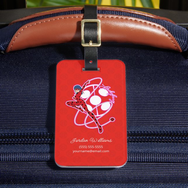 Miraculous Ladybug Badge Luggage Tag (Front Insitu 2)