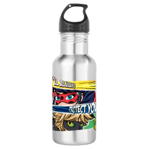 Miraculous Ladybug & Cat Noir Always Protect You 532 Ml Water Bottle