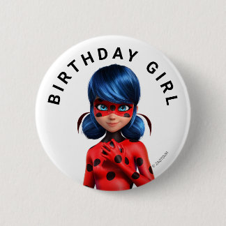 Miraculous Ladybug Girl's Birthday 6 Cm Round Badge