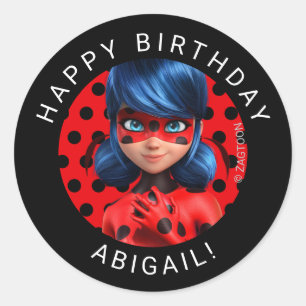 Miraculous Ladybug Girl's Birthday Classic Round Sticker