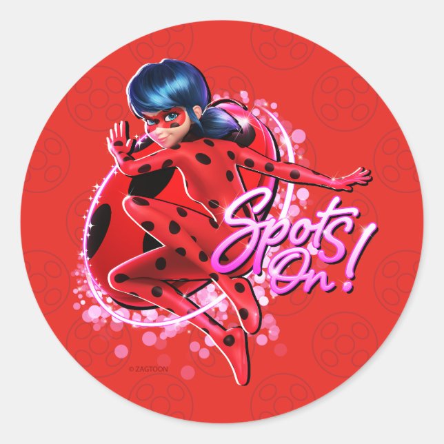 Miraculous Ladybug | Spots On Graphic Classic Round Sticker (Front)