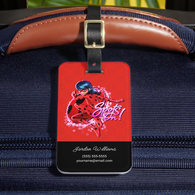 Miraculous Ladybug | Spots On Graphic Luggage Tag (Front Insitu 2)
