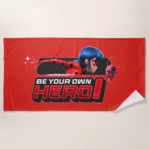 Miraculous Ladybug & Tikki Be Your Own Hero! Beach Towel