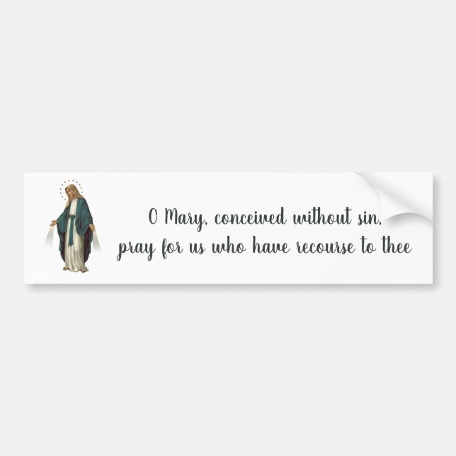 Miraculous Medal Bumper Sticker (Front)