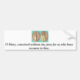 Miraculous Medal Bumper Sticker