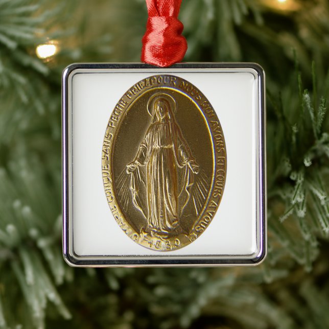 Miraculous Medal Ceramic Ornament (Tree)