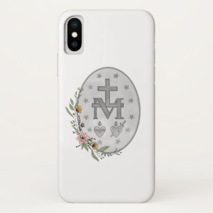 Miraculous Medal Floral iPhone X Case