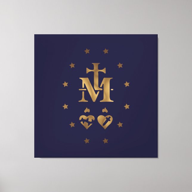 Miraculous Medal,  Medal of Our Lady of Grace    F Canvas Print (Front)